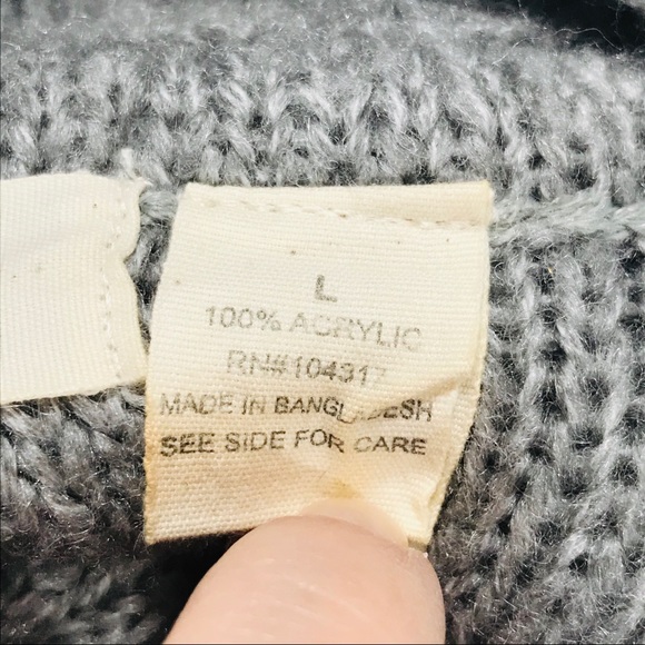 Allison Brittany Cowl Neck Sweater, Gray, Large - Picture 5 of 7